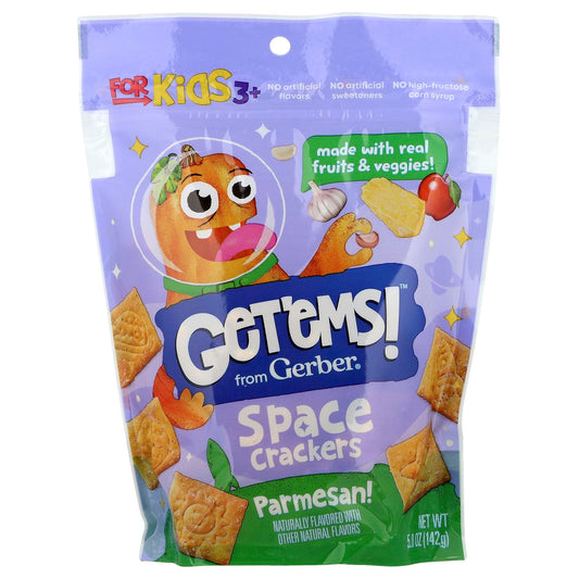 Gerber Space Crackers for Kids 3+, Parmesan, 5 oz (142g) - Image 1