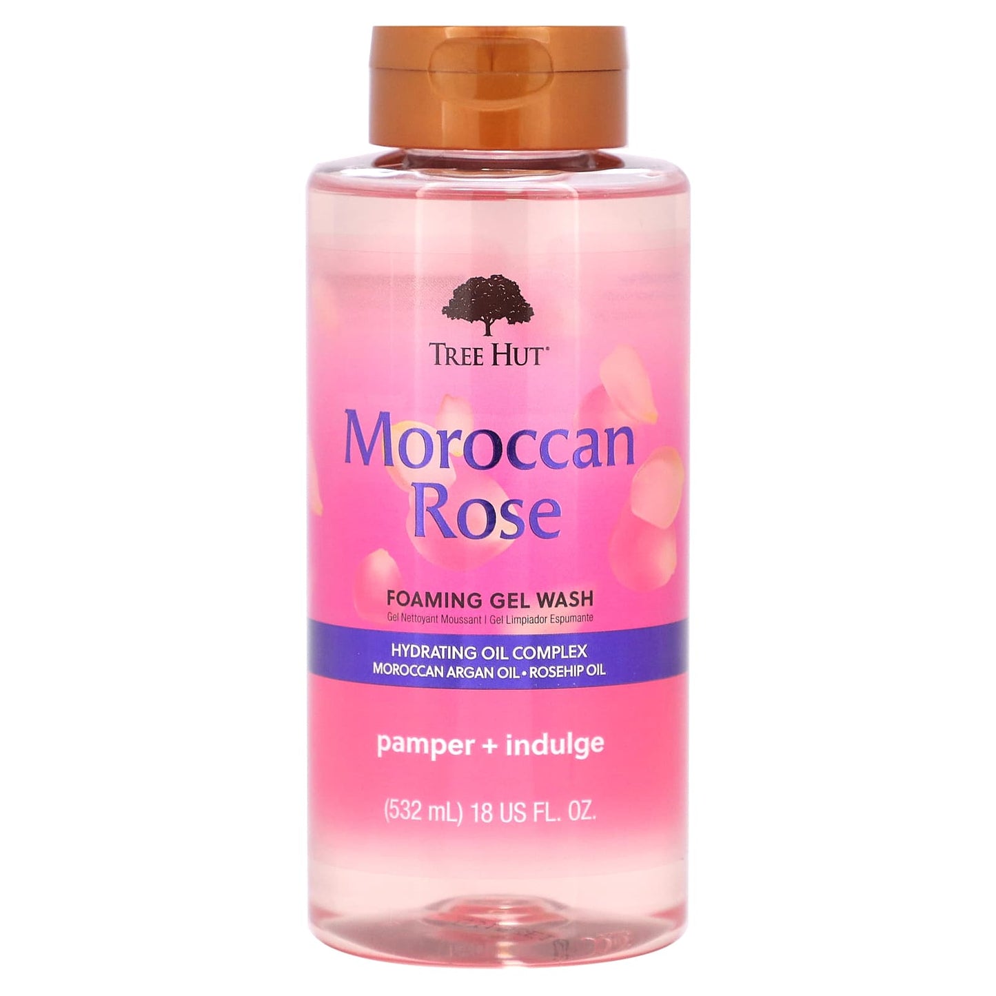 Tree Hut, Foaming Gel Wash, Moroccan Rose, 18 fl oz (532 ml) - Image 1