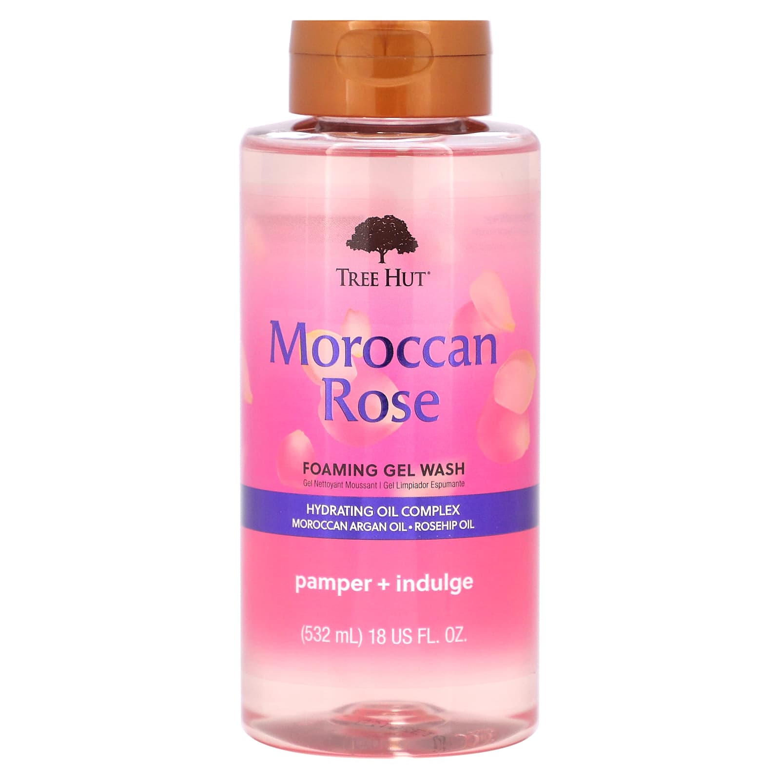 Tree Hut, Foaming Gel Wash, Moroccan Rose, 18 fl oz (532 ml) - Image 1