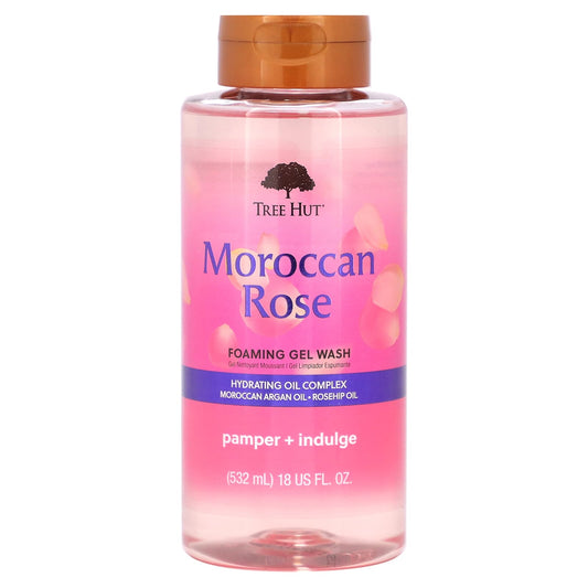 Tree Hut, Foaming Gel Wash, Moroccan Rose, 18 fl oz (532 ml) - Image 1