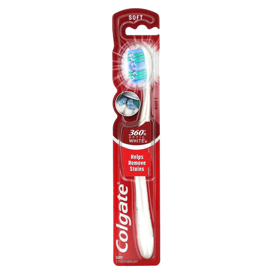 Colgate 360 Optic White Soft Toothbrush for Whiter Smile - Image 1