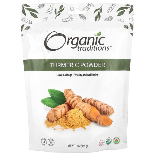 Organic Traditions, Turmeric Powder, 16 oz (454 g) - Image 1