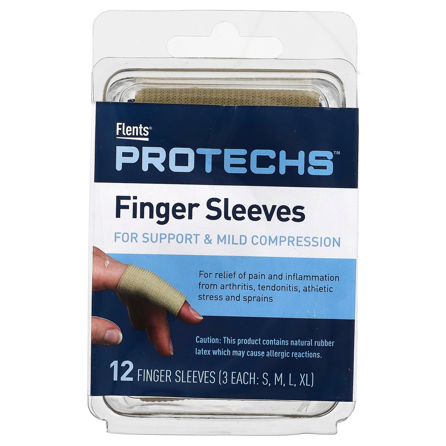 Flents Finger Sleeves for Pain Relief & Support - Image 1