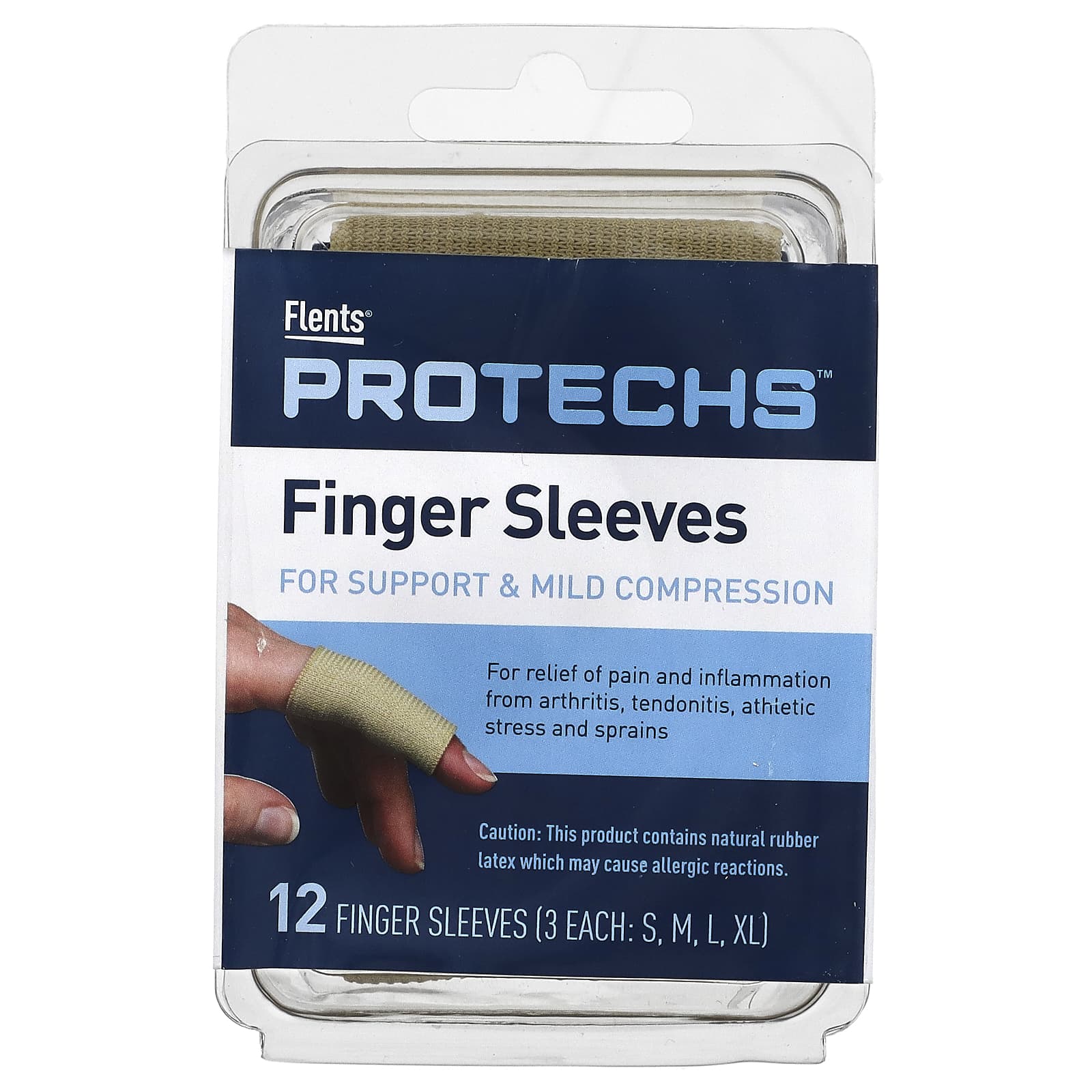Flents Finger Sleeves for Pain Relief & Support - Image 1