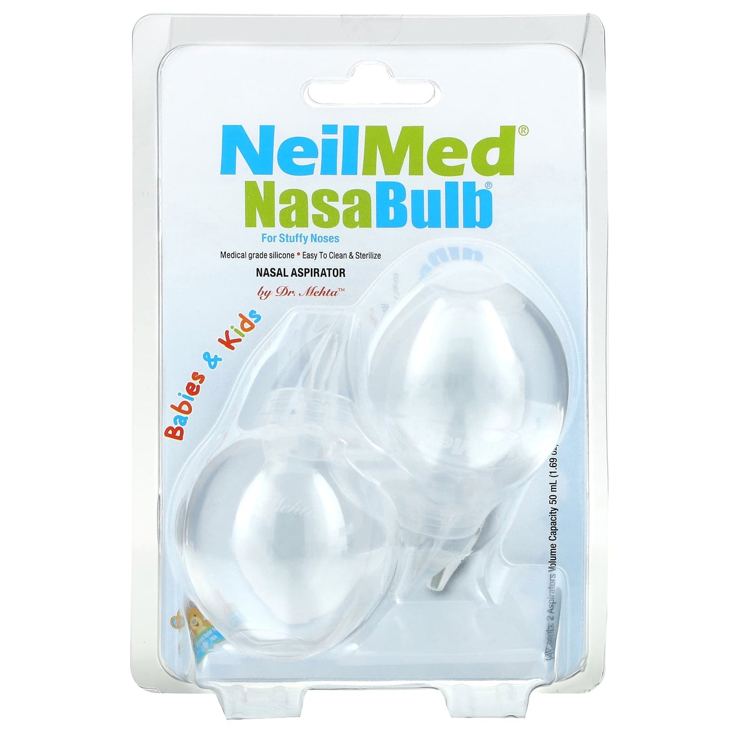 NeilMed, Babies & Kids, NasaBulb, Nasal Aspirator, 2 Aspirators, 1.69 oz (50 ml) Each - Image 1