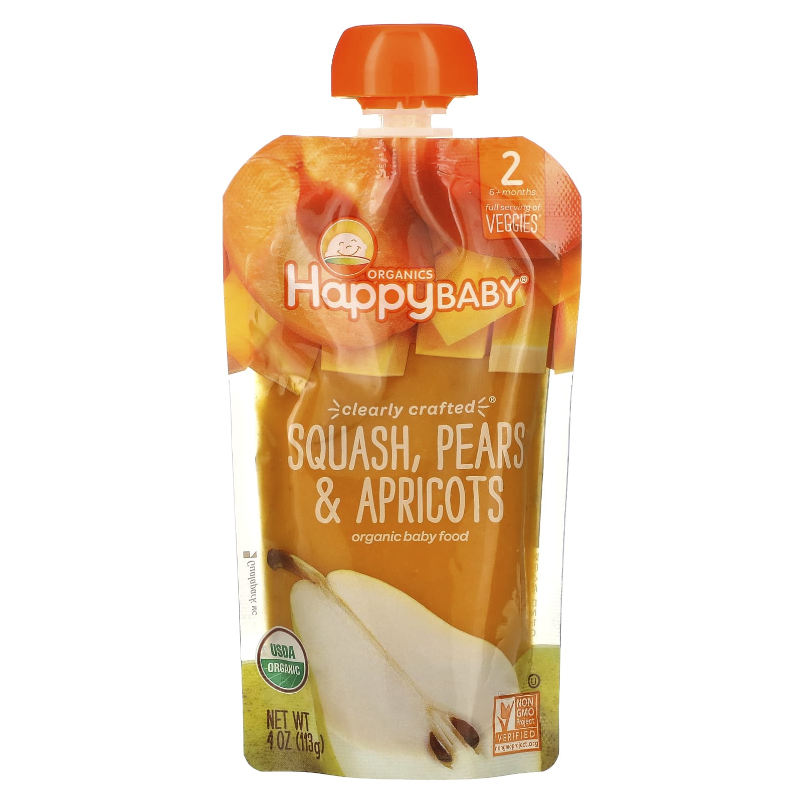 Happy Family Organics Stage 2 Organic Baby Food Puree - Image 1