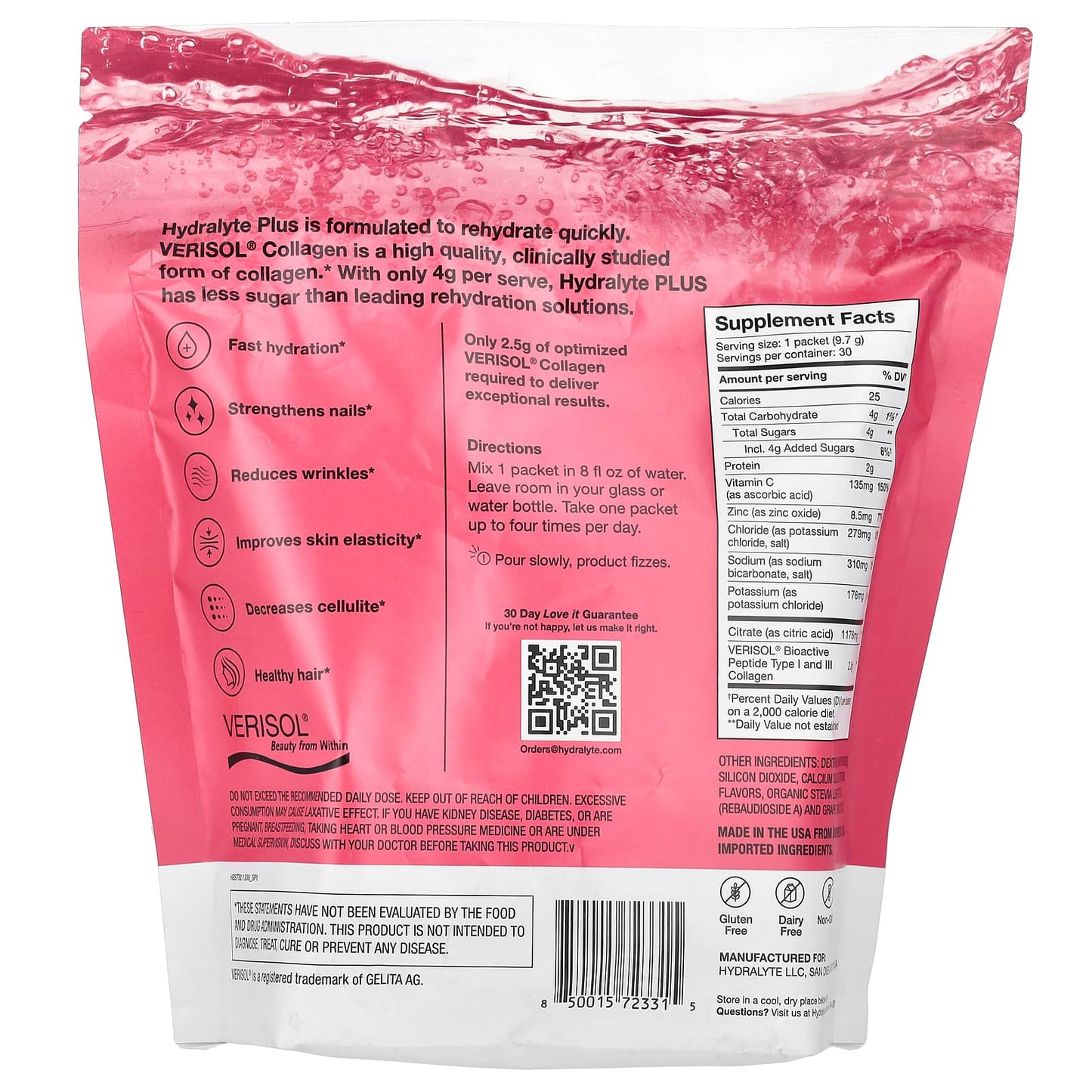 VERISOL Collagen & Electrolyte Rehydration Powder | Hydralyte - Image 2