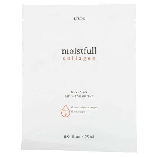 Etude Moistfull Collagen Beauty Sheet Mask, Hydrating Face Mask for Smooth Skin - Image 1