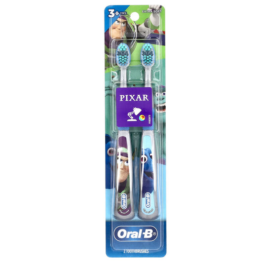 Oral-B, Toothbrush, Extra Soft, 3+ Years, Pixar, 2 Toothbrushes - Image 1