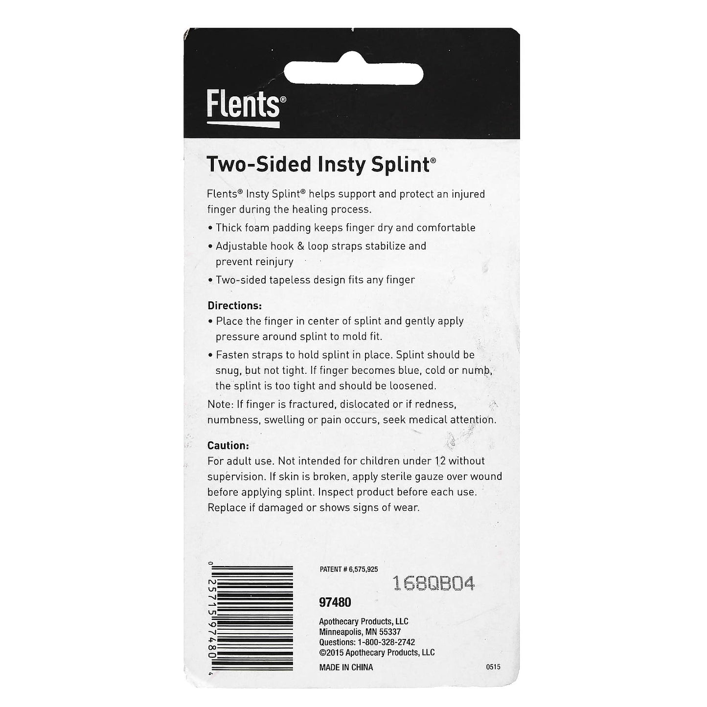 Flents Insty Splint Finger Support for Injuries - 2 Count, M, L - Image 2