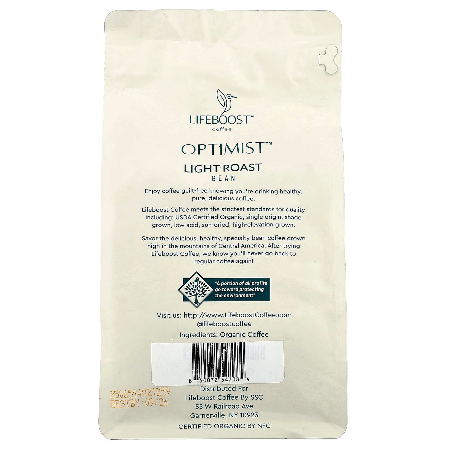 Lifeboost, Coffee, Optimist™, Bean, Light Roast, 12 oz (340 g) - Image 2