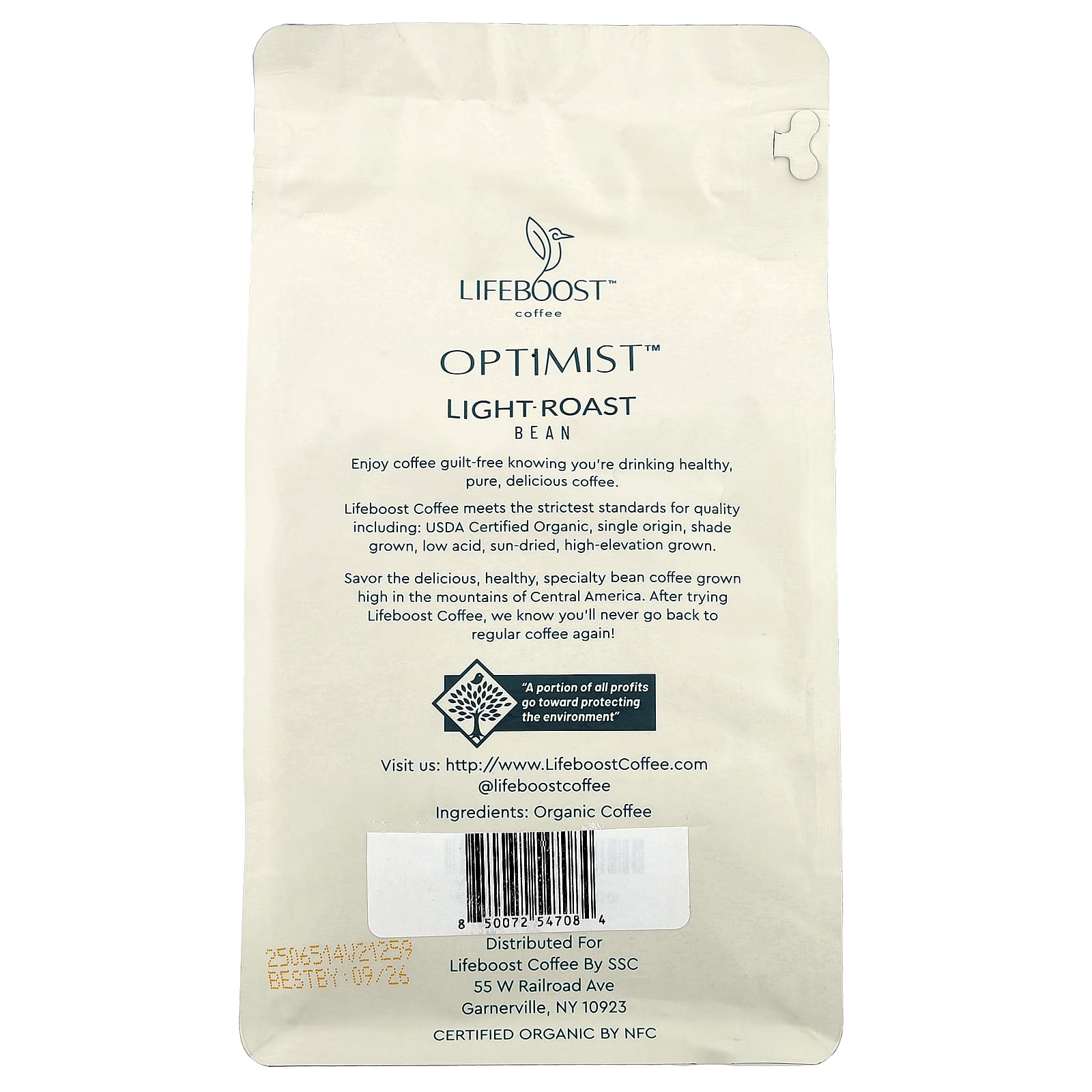 Lifeboost, Coffee, Optimist™, Bean, Light Roast, 12 oz (340 g) - Image 2