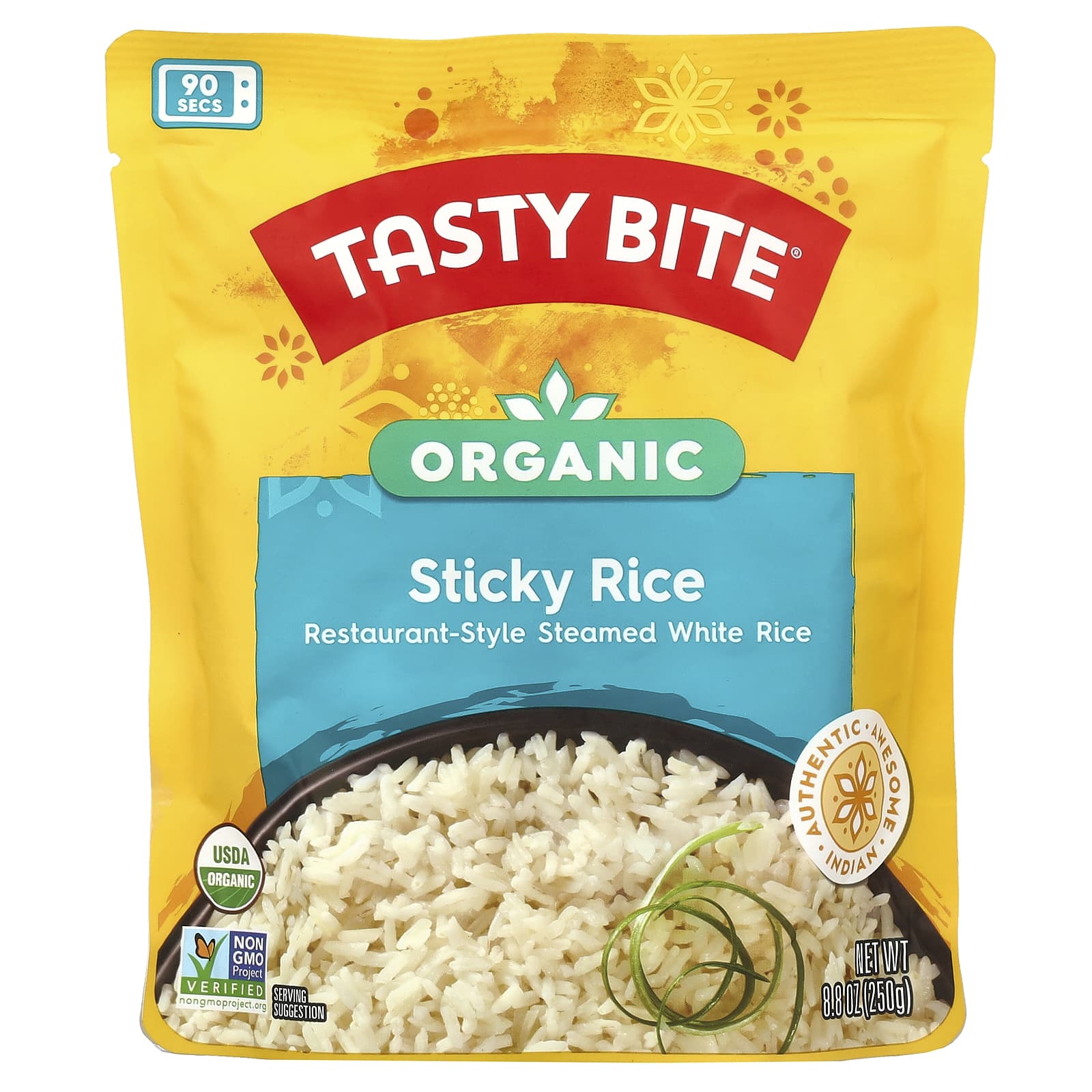 Tasty Bite, Organic Sticky Rice, 8.8 oz (250 g) - Image 1