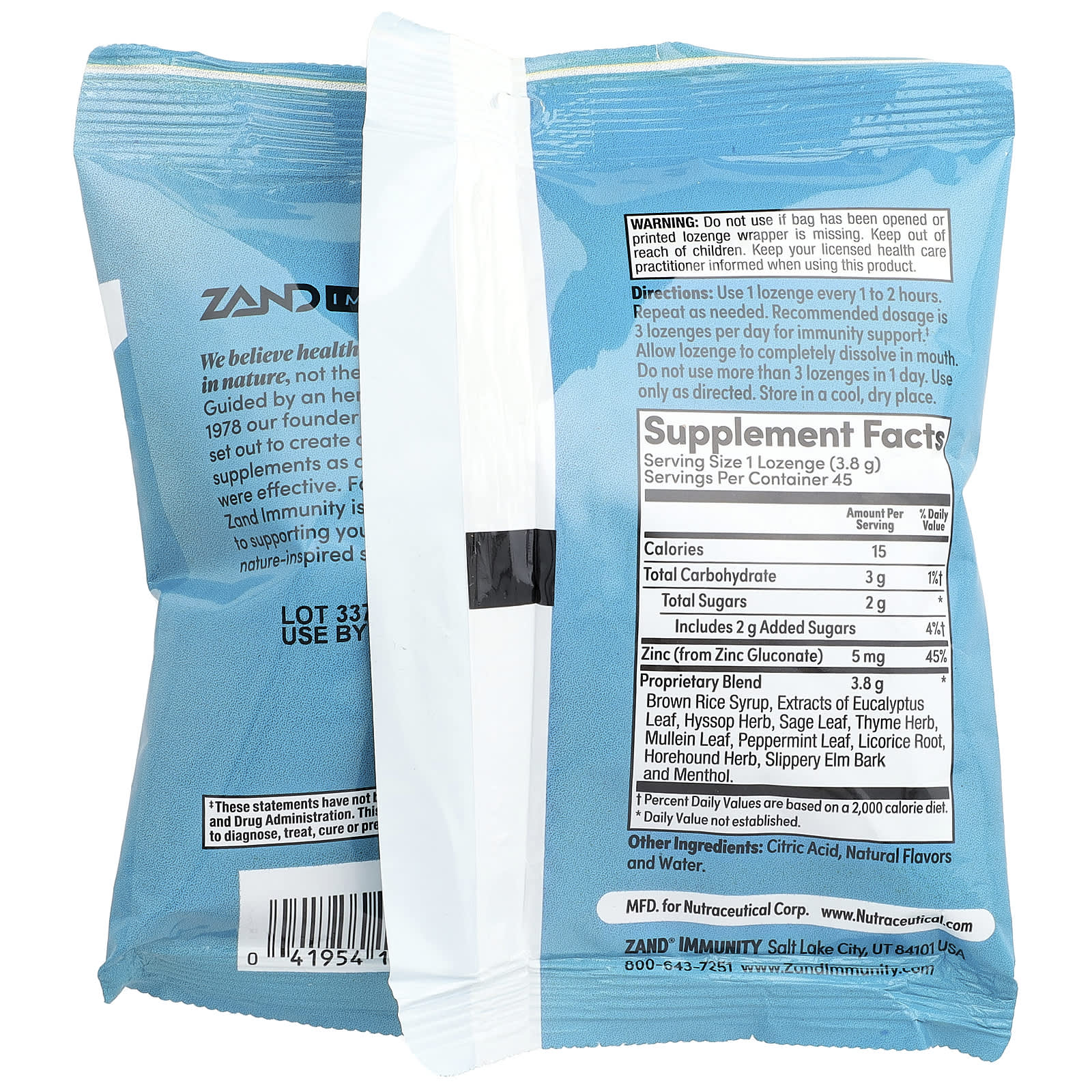 Zand, Immunity™, Menthol Lozenges, 45 Lozenges - Image 2