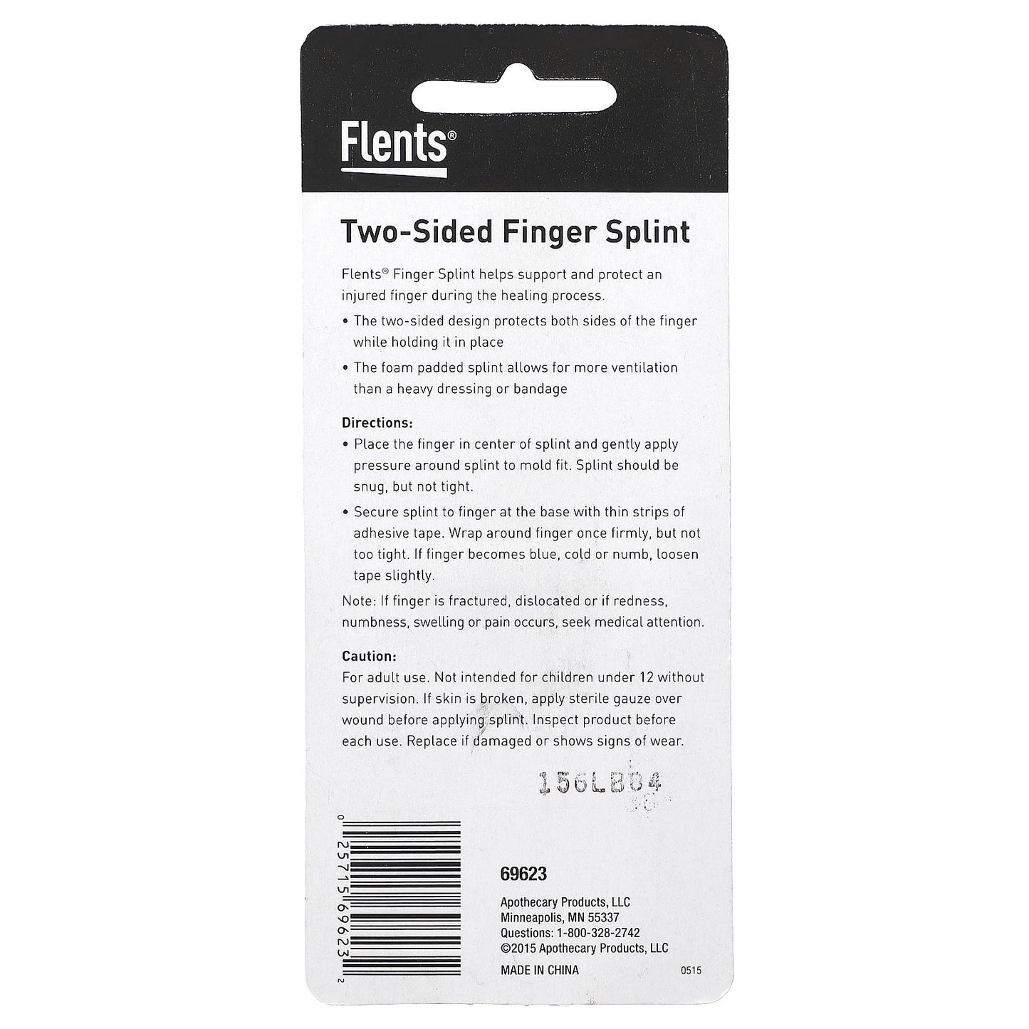 Flents Finger Splint Support for Injured Fingers, Medium, 1 Count - Image 2
