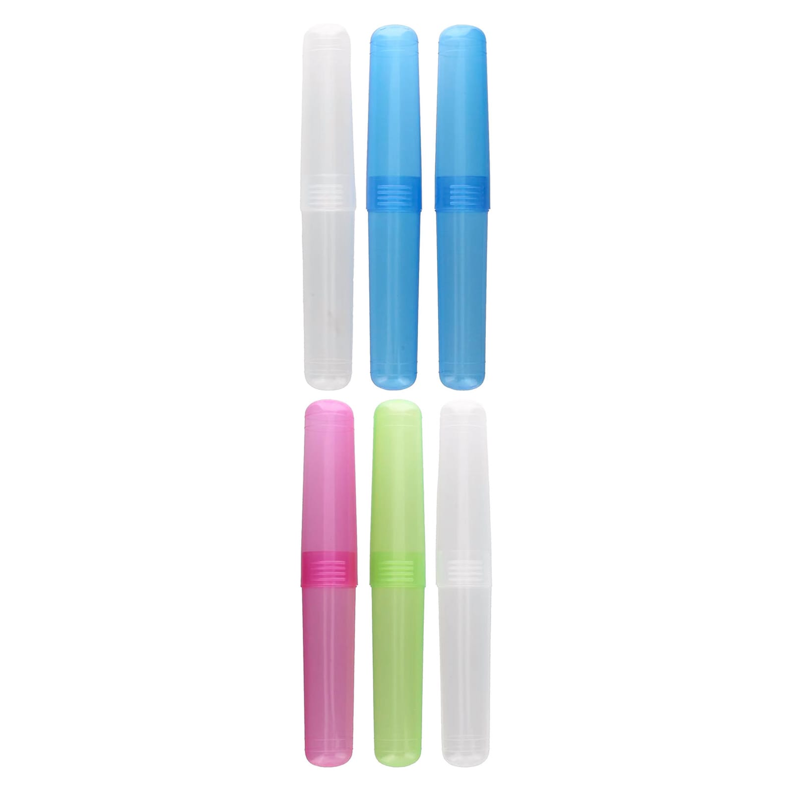 Flents Essentials 6-Pack Toothbrush Holder for Home Travel - Image 1