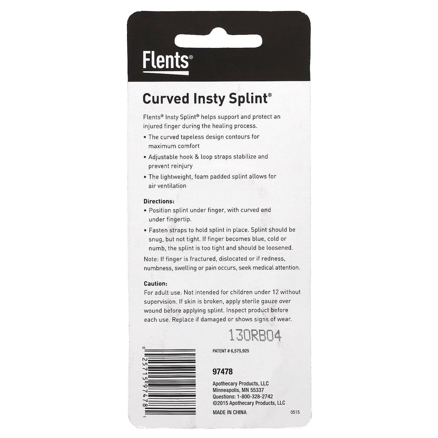 Flents Insty Splint Curved Finger Support for Adults - Image 2