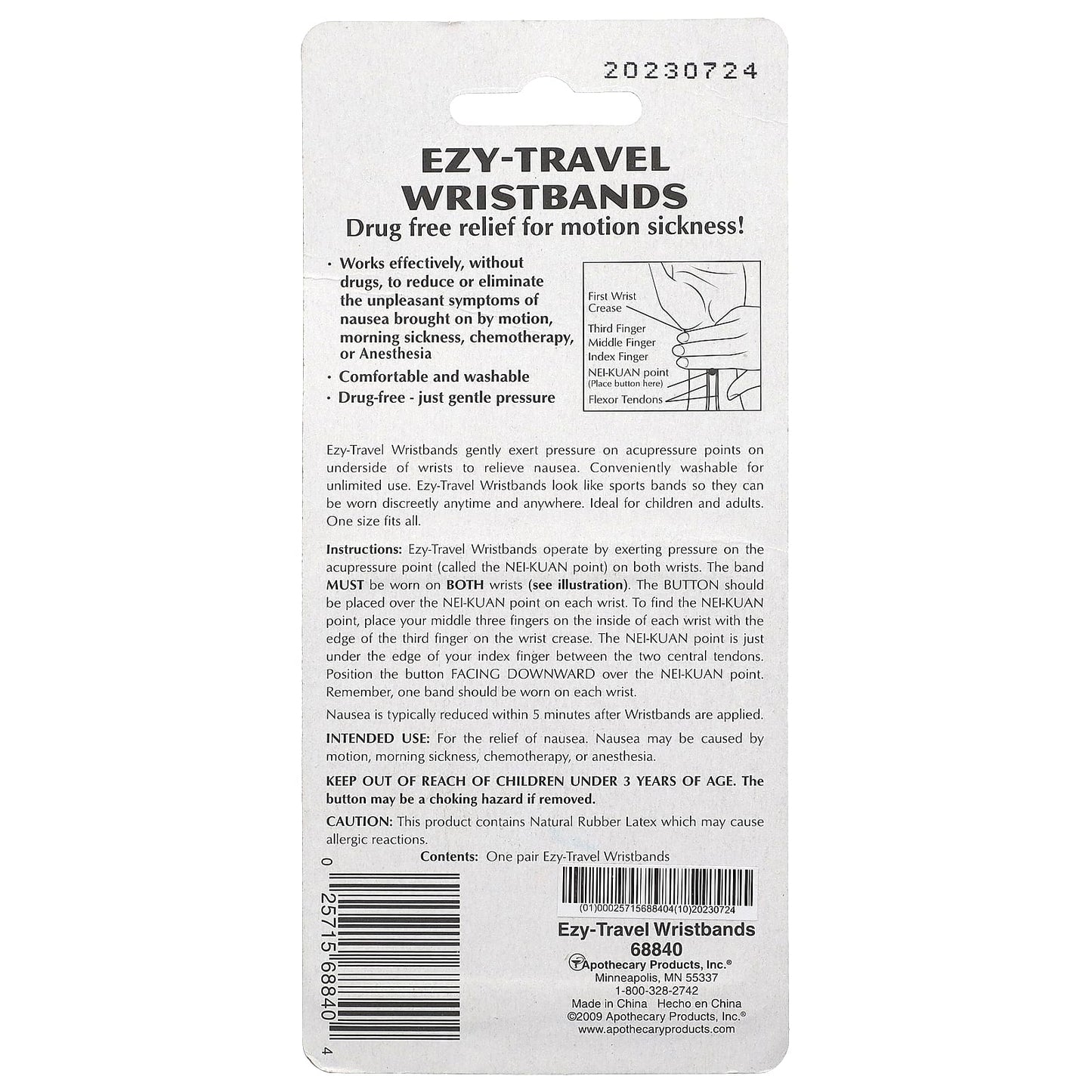 Flents Ezy-Travel Wristbands for Motion Sickness Relief, One Size Fits All - Image 2