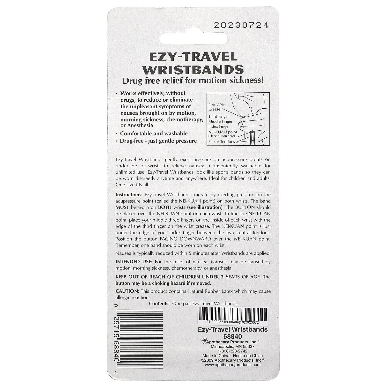 Flents Ezy-Travel Wristbands for Motion Sickness Relief, One Size Fits All - Image 2