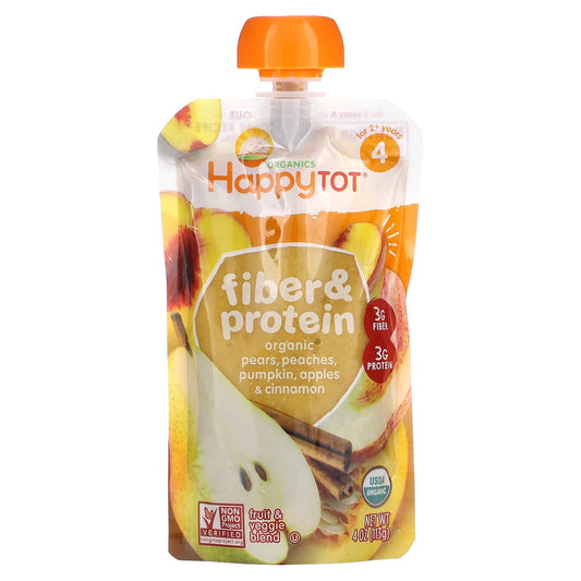 Happy Family Stage 4 Organic Baby Food, Fiber & Protein Blend, 4 oz (113g) - Image 1