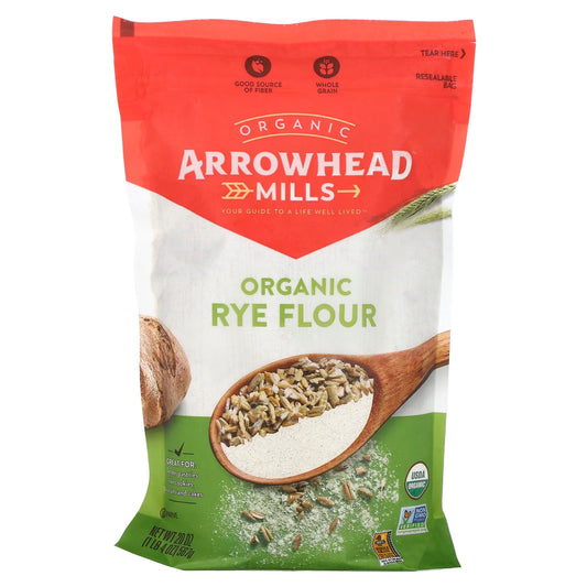 Organic Rye Flour by Arrowhead Mills - 20 oz (567g) - Image 1