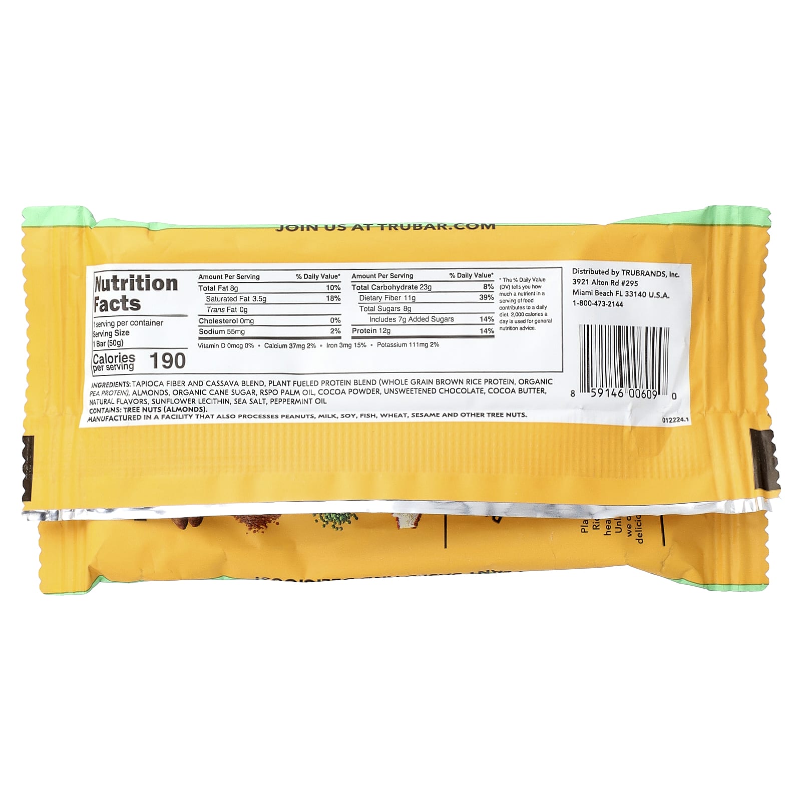Trubar, Protein Bar, It's Mint To Be Chip, 1.76 oz (50 g) - Image 2