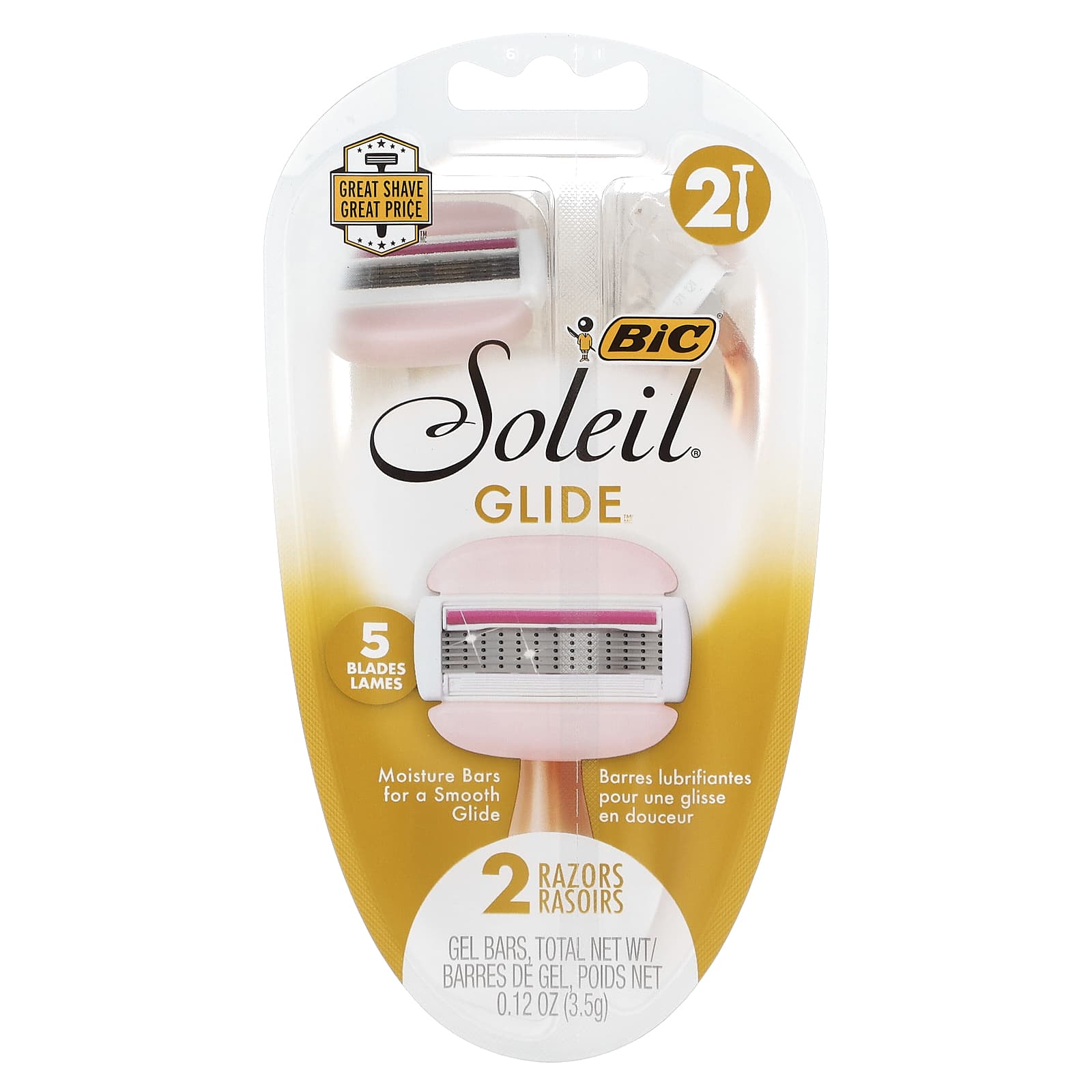 BIC Soleil Glide Disposable Razors, 2-Piece Set for Smooth Shaving - Image 1