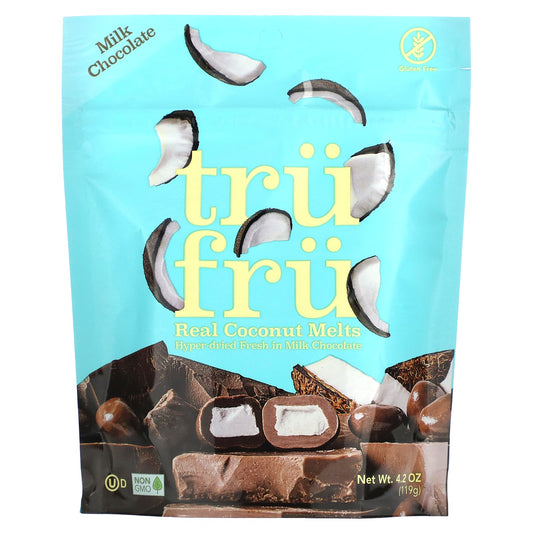 Tru Fru, Real Coconut Melts, Milk Chocolate, 4.2 oz (119 g) - Image 1