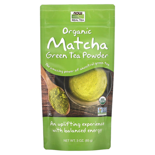 NOW Foods, Real Tea, Organic Matcha Green Tea Powder, 3 oz (85 g) - Image 1