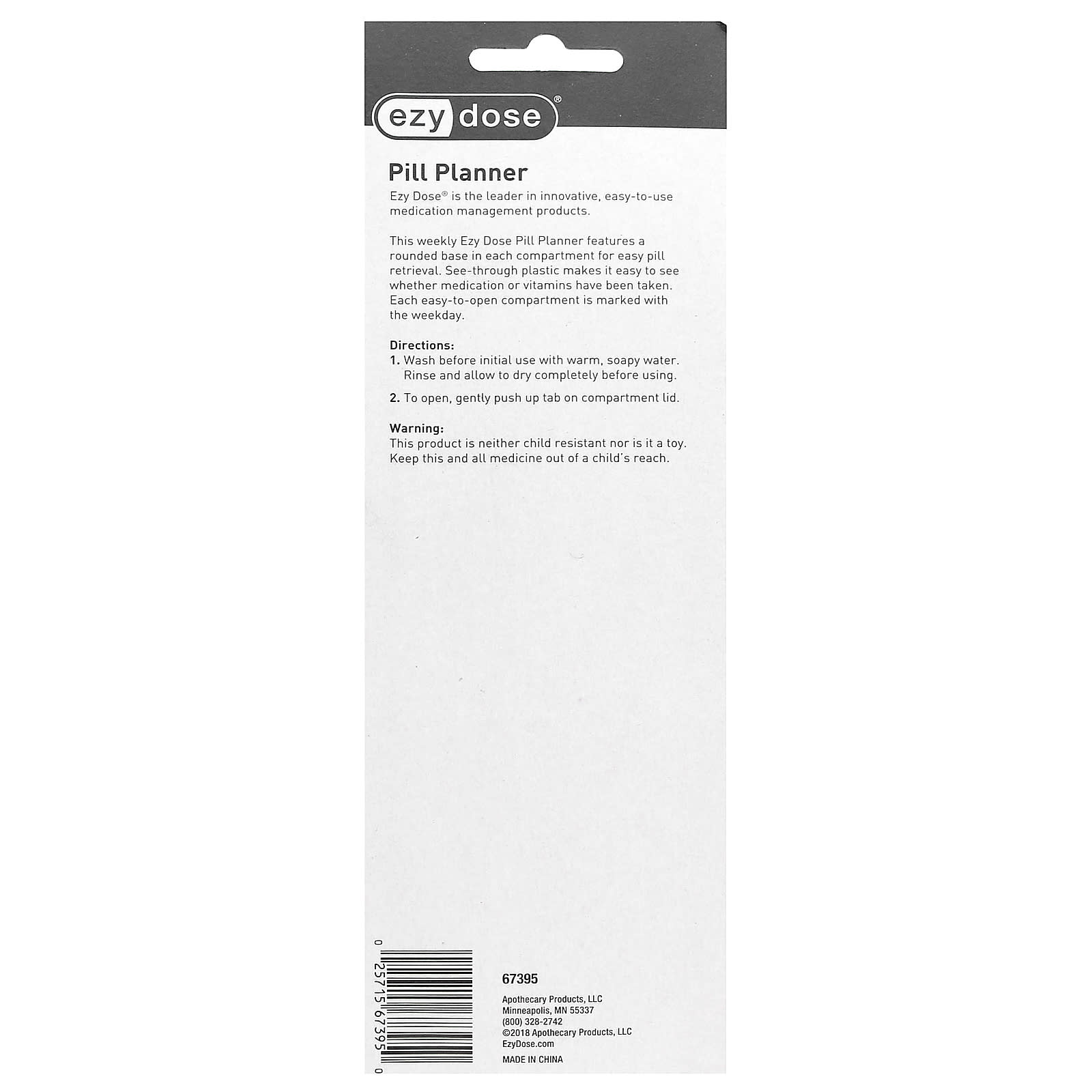 Ezy Dose Weekly Pill Planner with Rounded Compartments for Easy Medication Management - Image 2