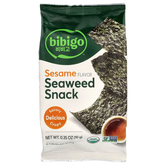 Delicious Bibigo Seaweed Snacks with Sesame - USDA Organic & Vegan - Image 1