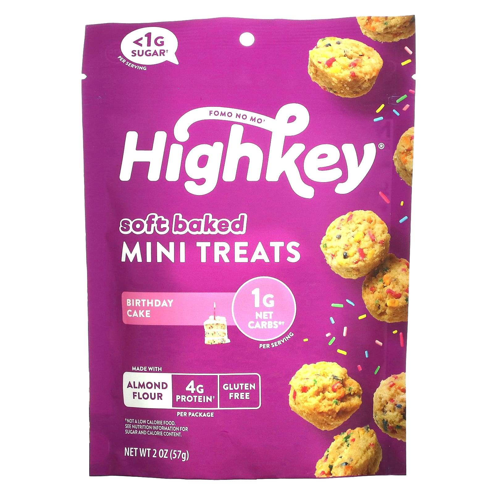 Low-Carb Birthday Cake Mini Treats by HighKey, 2 oz (57g) - Image 1