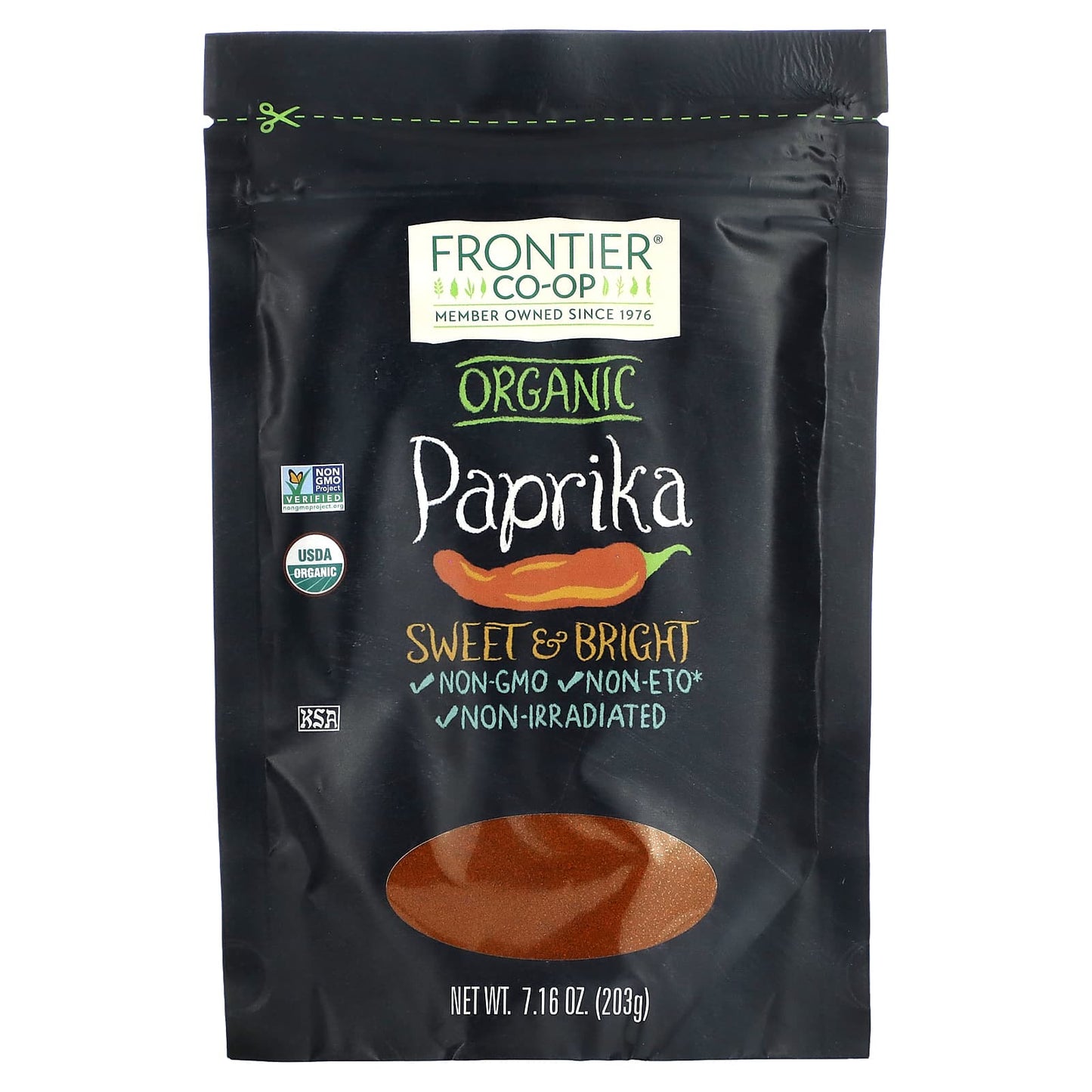 Organic Paprika by Frontier Co-op, USDA Certified, 7.16 oz - Image 1