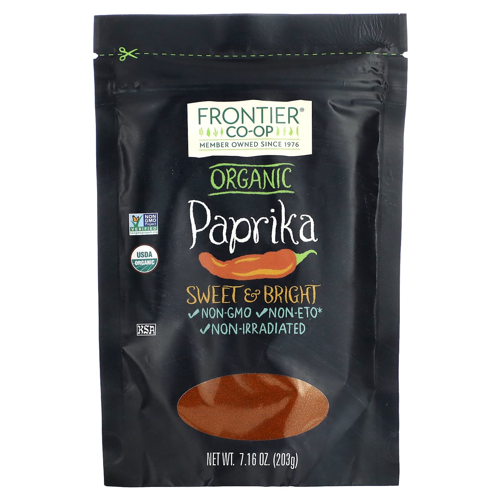 Organic Paprika by Frontier Co-op, USDA Certified, 7.16 oz - Image 1