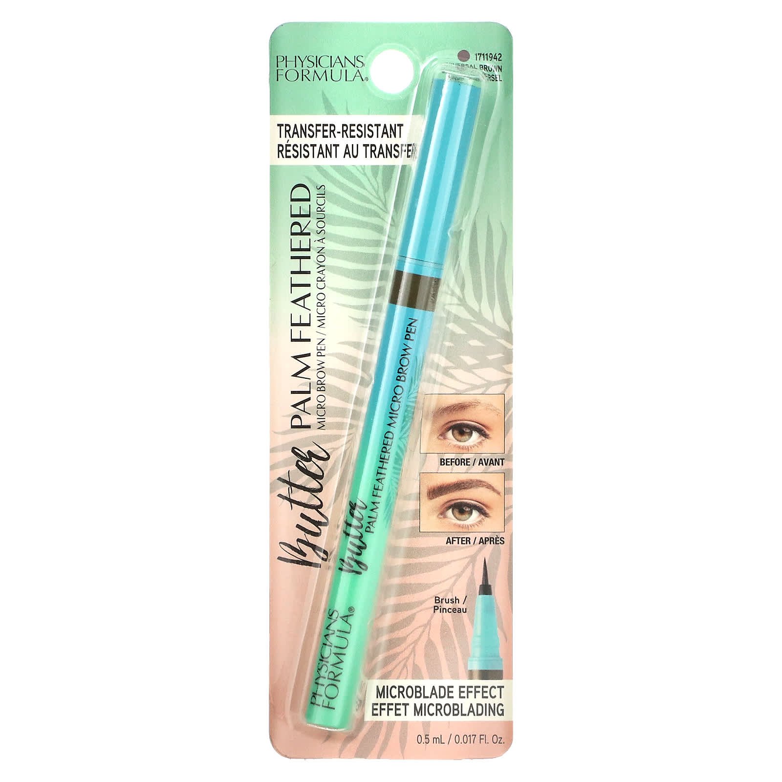 Physicians Formula, Butter Palm Feathered Micro Brow Pen, 1711942 Universal Brown, 0.017 fl oz (0.5 ml) - Image 2