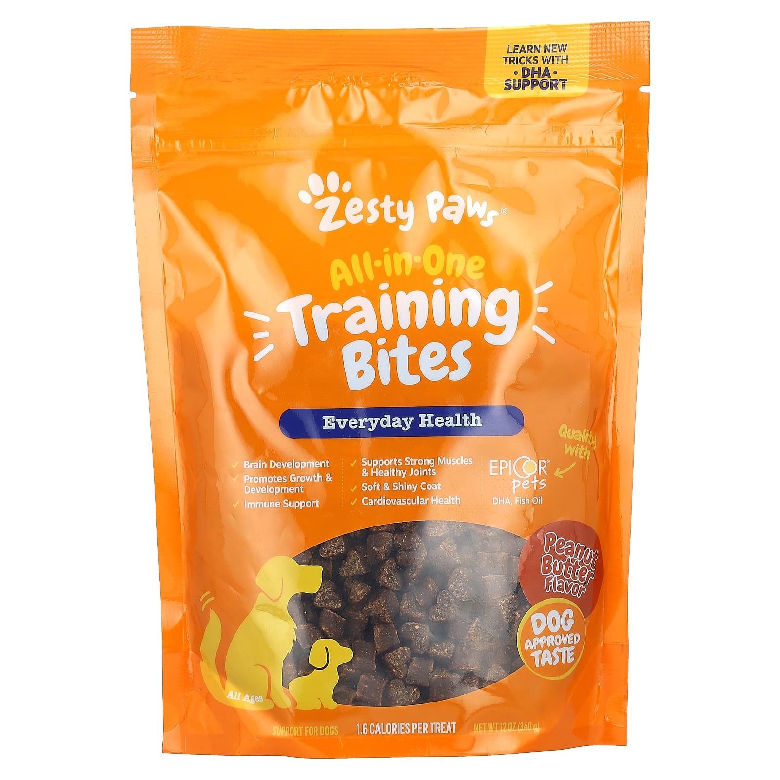 Zesty Paws, All-In-One Training Bites, For Dogs, All Ages, Peanut Butter, 12 oz (340 g) - Image 1
