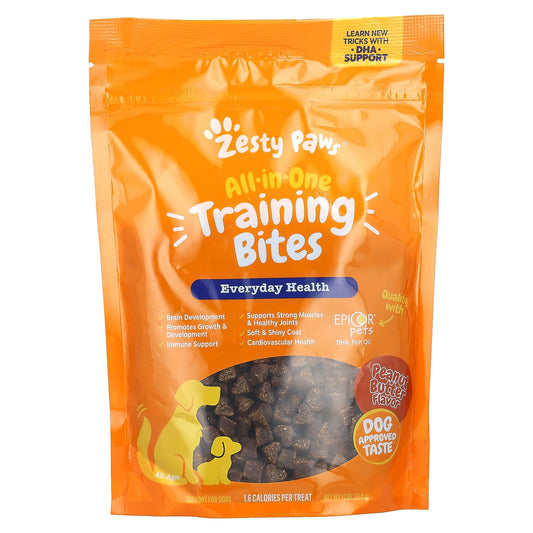 Zesty Paws, All-In-One Training Bites, For Dogs, All Ages, Peanut Butter, 12 oz (340 g) - Image 1