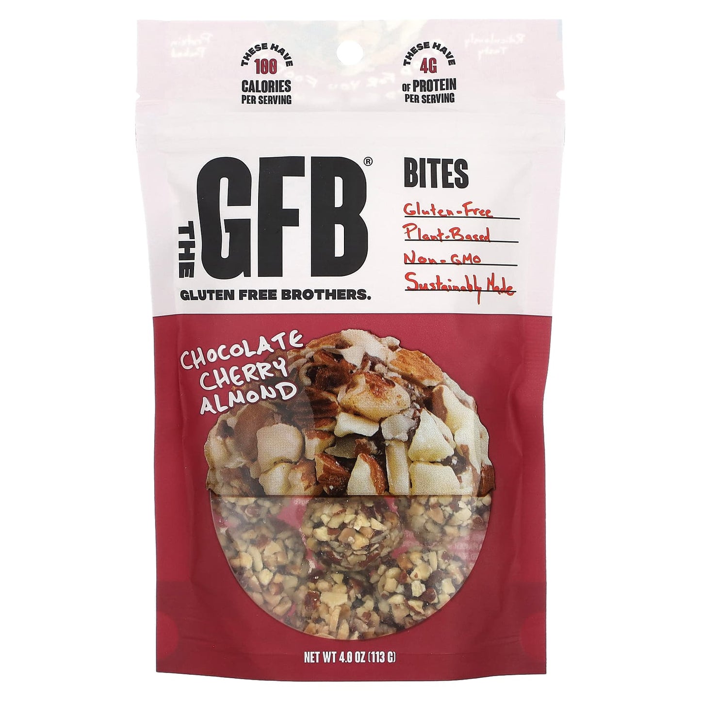 The GFB, Gluten Free Bites, Chocolate Cherry Almond, 4 oz (113 g) - Image 1