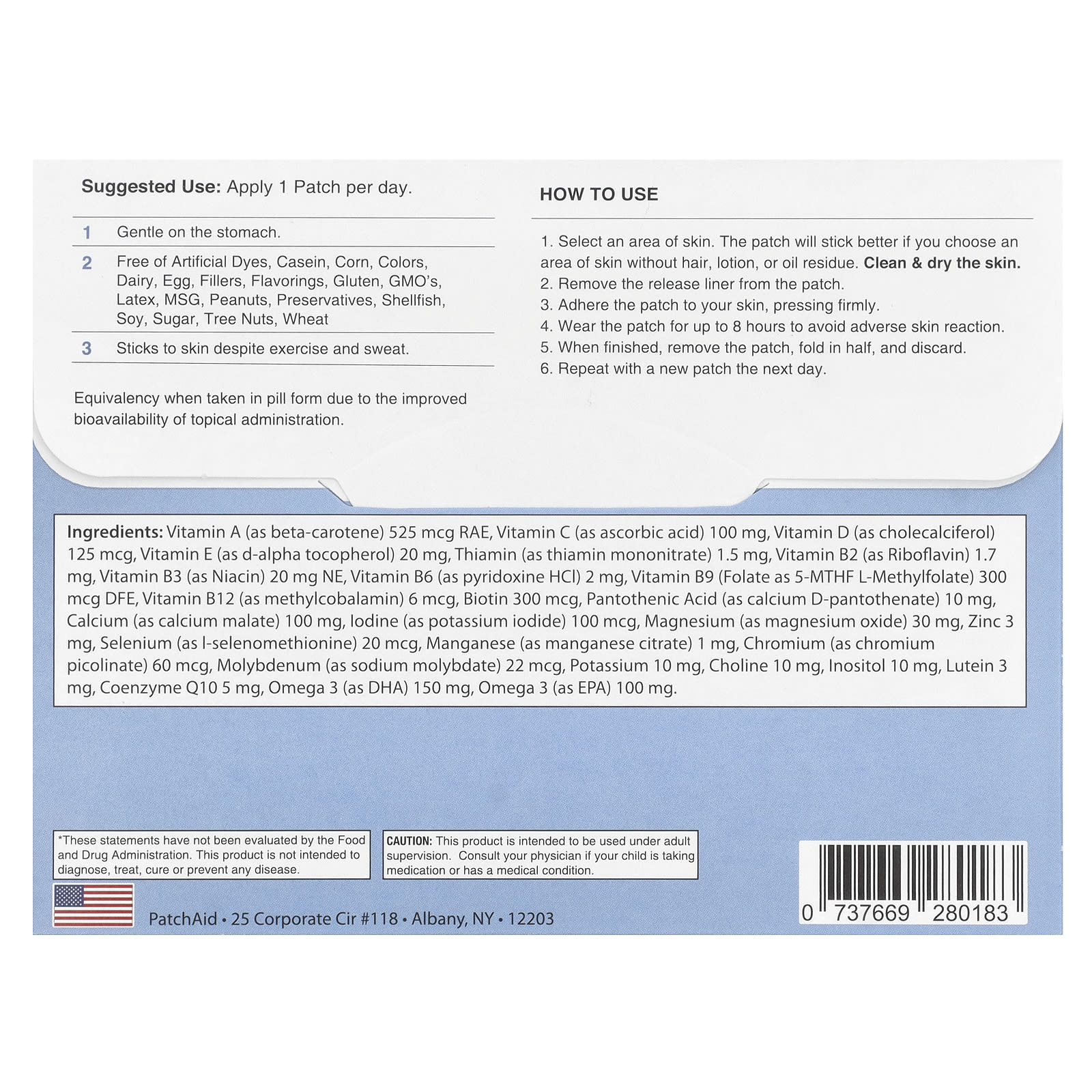 PatchAid, Kids Multivitamin Plus Patch with Omega 3, 30 Patches - Image 2