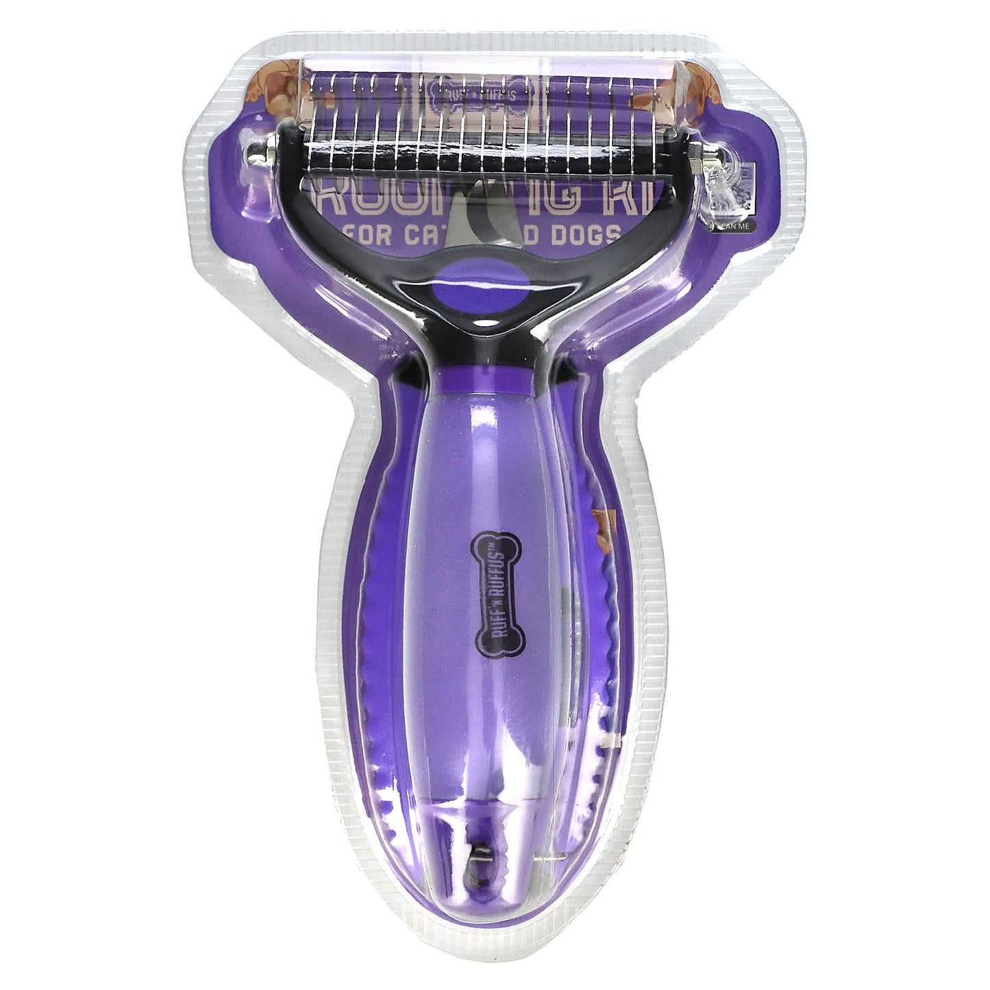 Ruff 'N Ruffus, Grooming Kit for Cats and Dogs, Gel Rake & Nail Clipper, Purple, 1 Gel Rake 1 Nail Clipper - Image 2