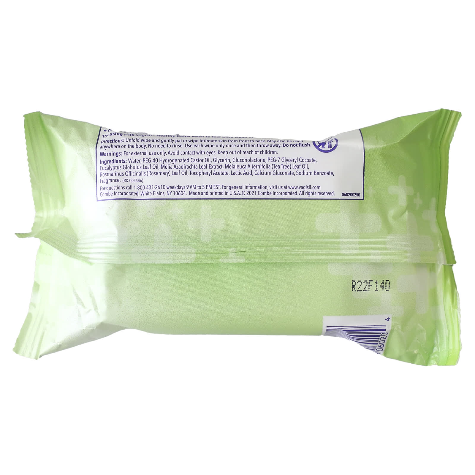 Vagisil, Daily Freshening Wipes, Healthy Detox , 20 Disposable Wipes - Image 2