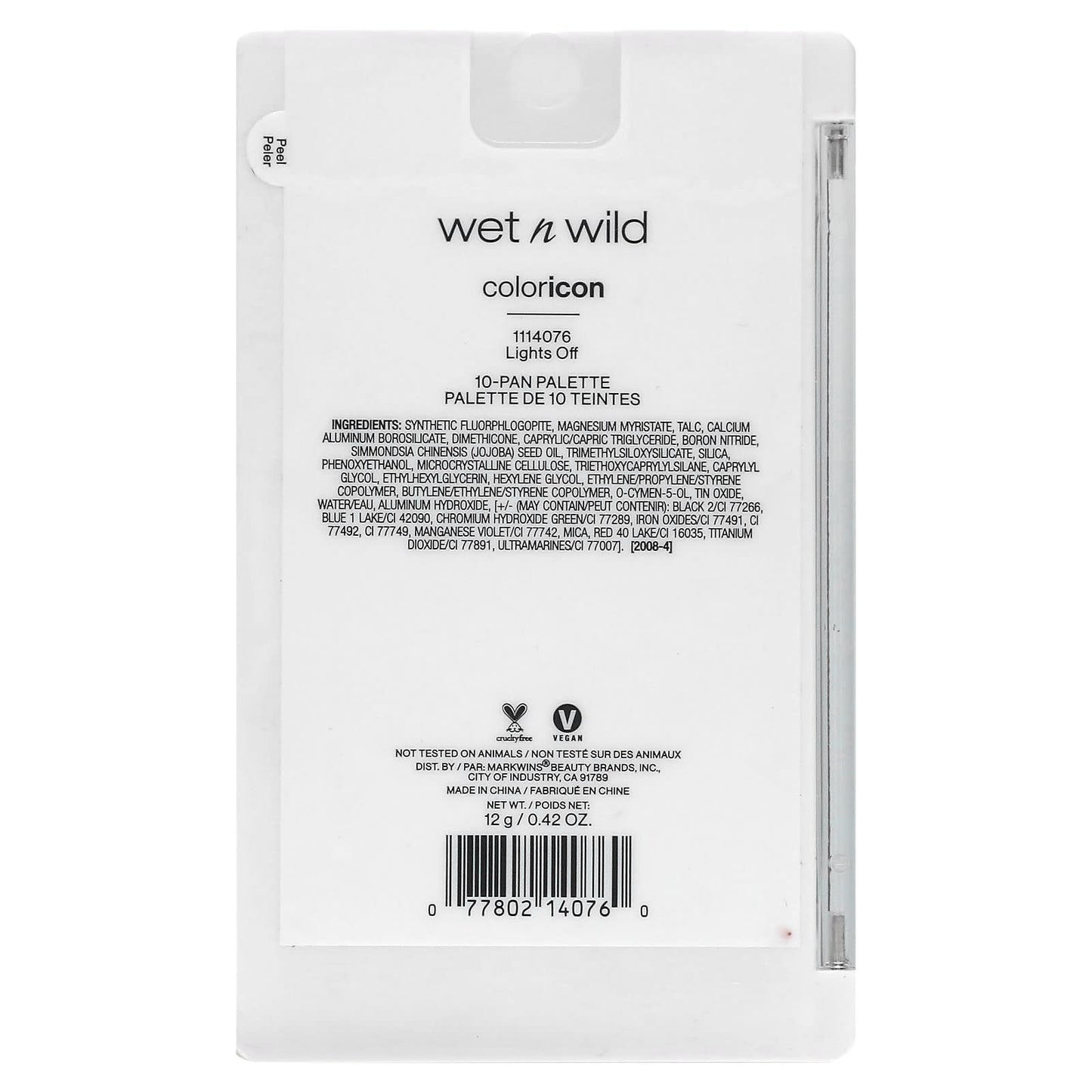 wet n wild, Color Icon, 10-Pan Shadow Palette, Lights Off, 0.42 oz (12 g) - Image 2