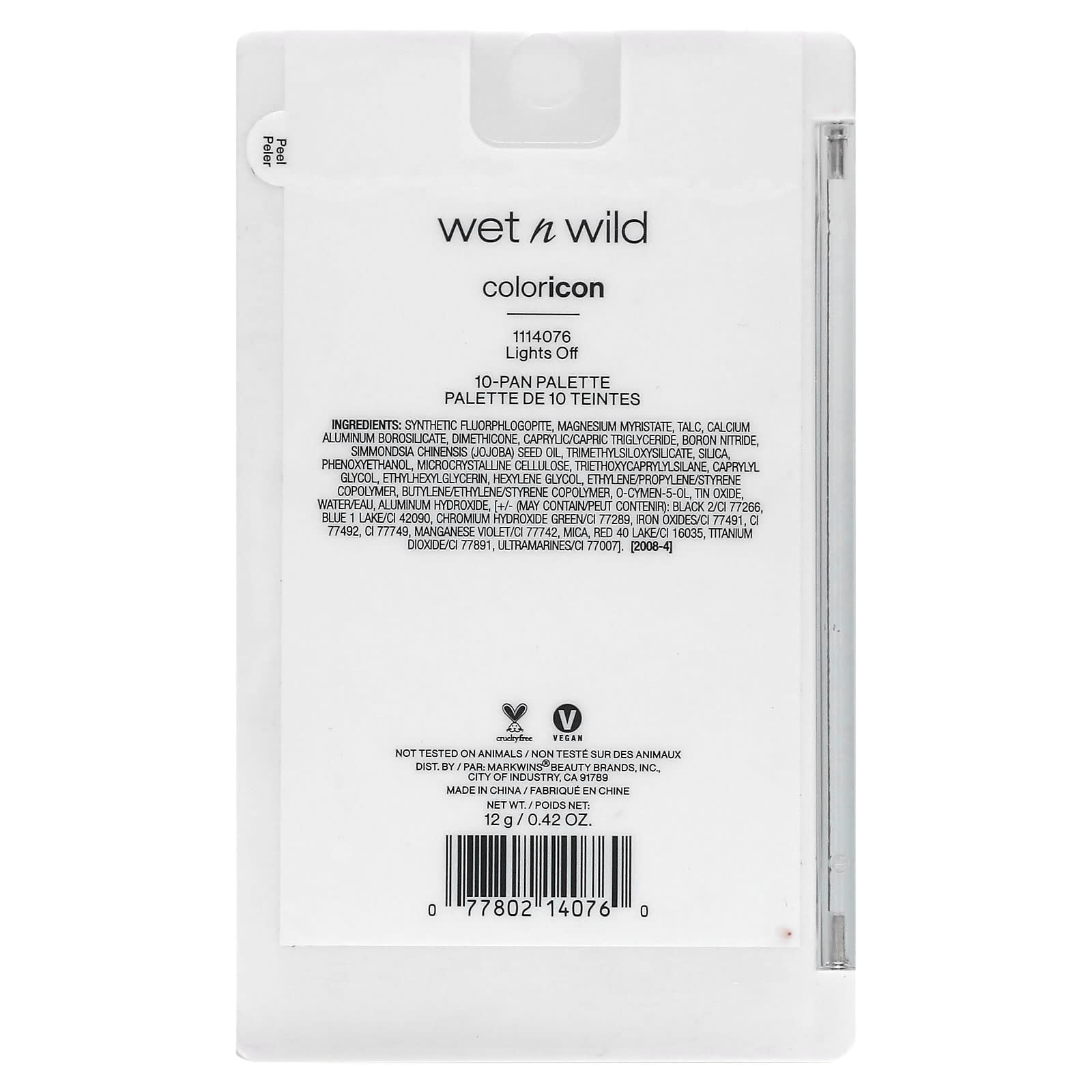 wet n wild, Color Icon, 10-Pan Shadow Palette, Lights Off, 0.42 oz (12 g) - Image 2