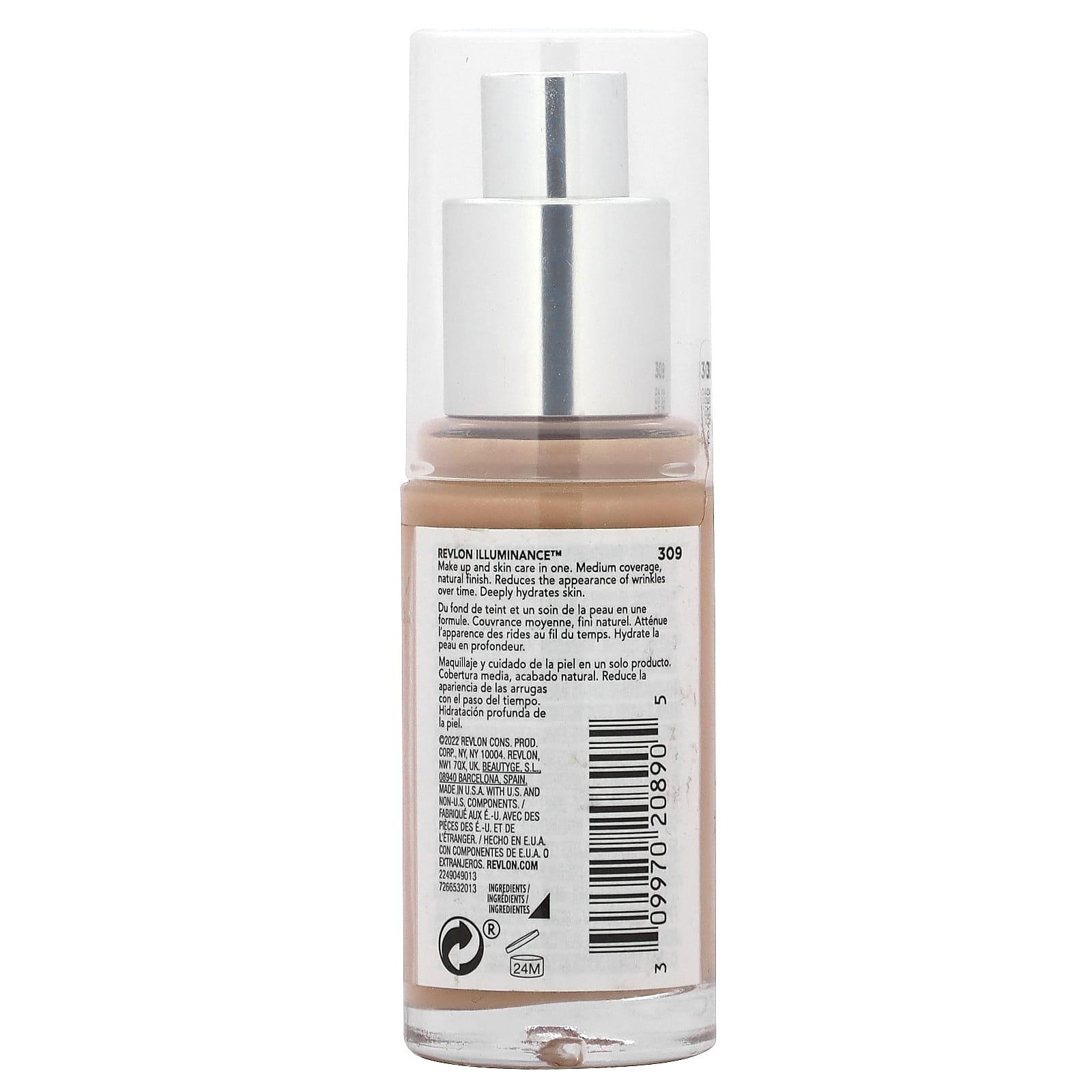 Revlon, Illuminance, Skin-Caring Foundation, 309 Toasted Beige, 1 fl oz (30 ml) - Image 2
