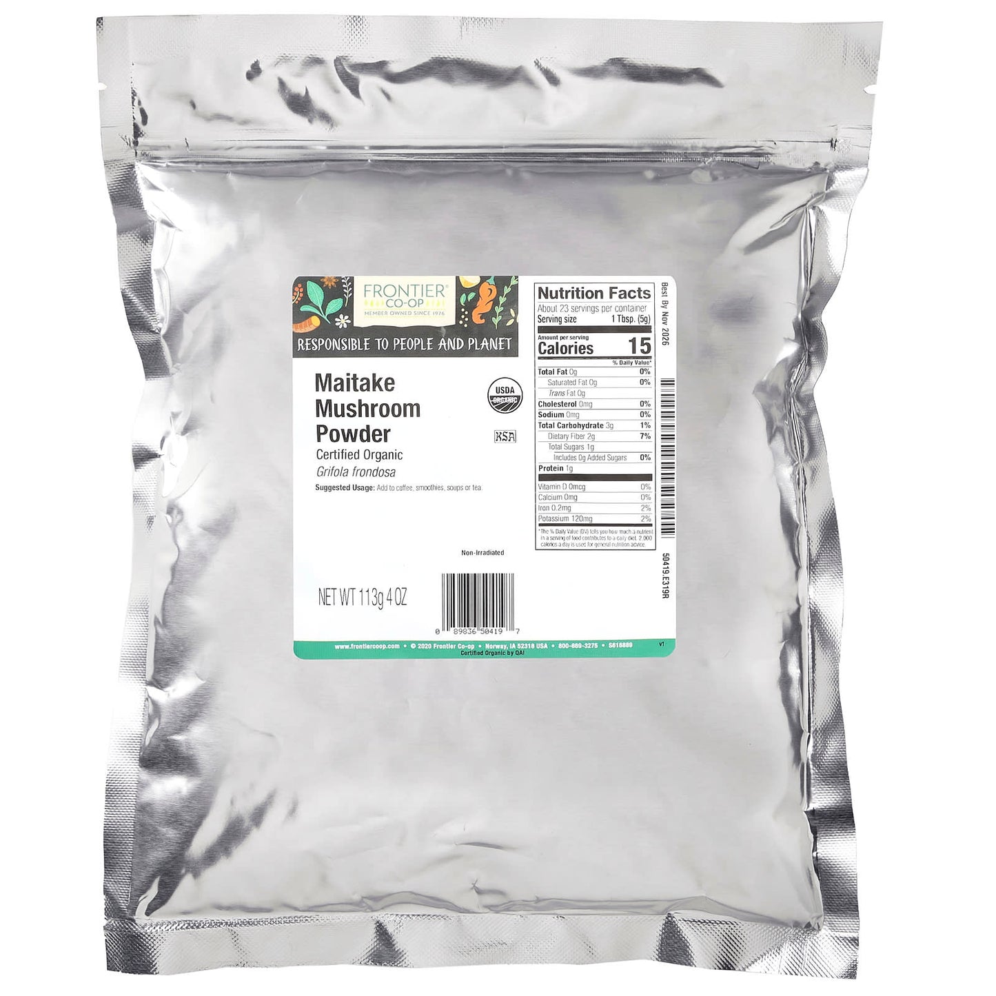 Organic Maitake Mushroom Powder by Frontier Co-op, 4 oz - Image 2