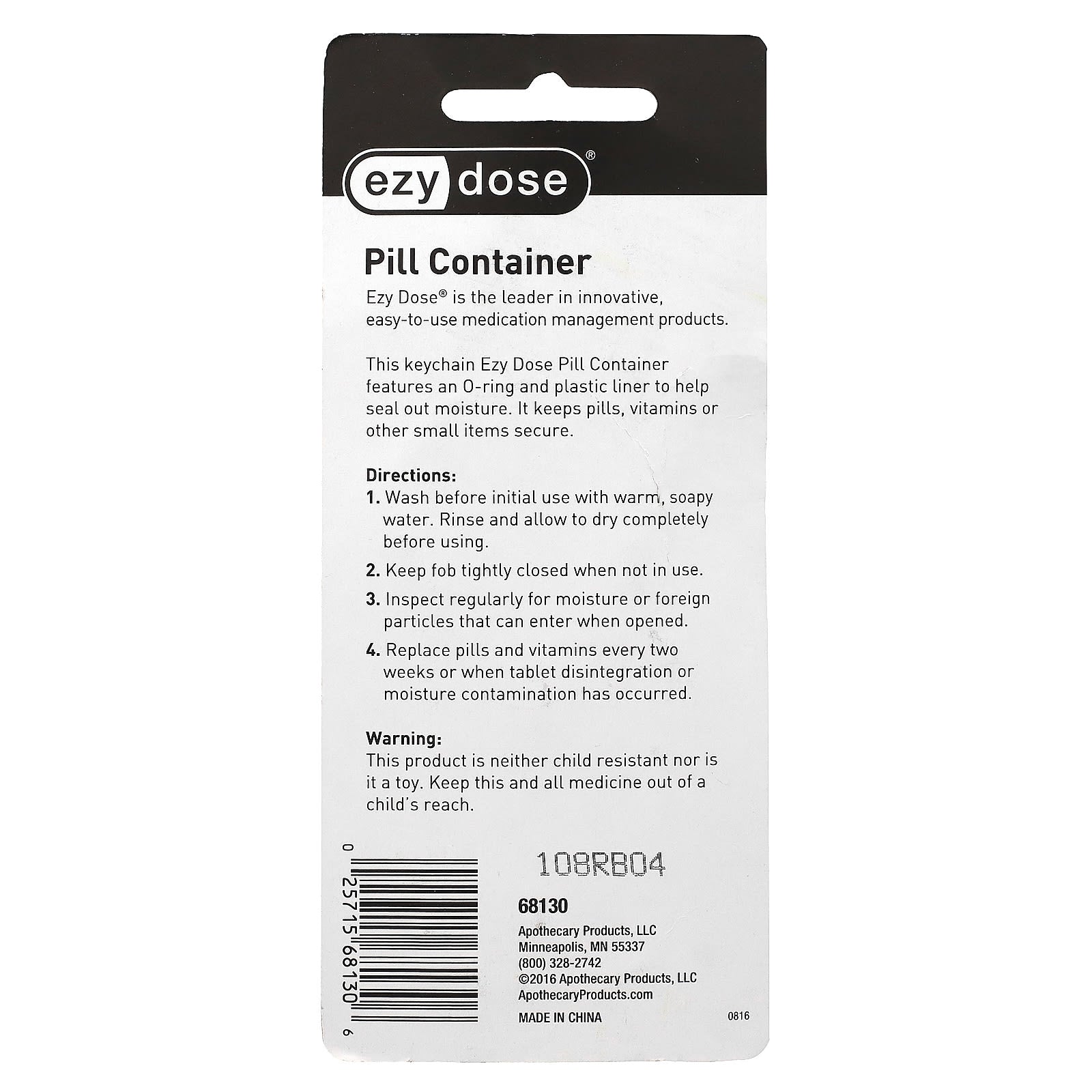 Ezy Dose Keychain Pill Container - Portable Medication Organizer - Image 2