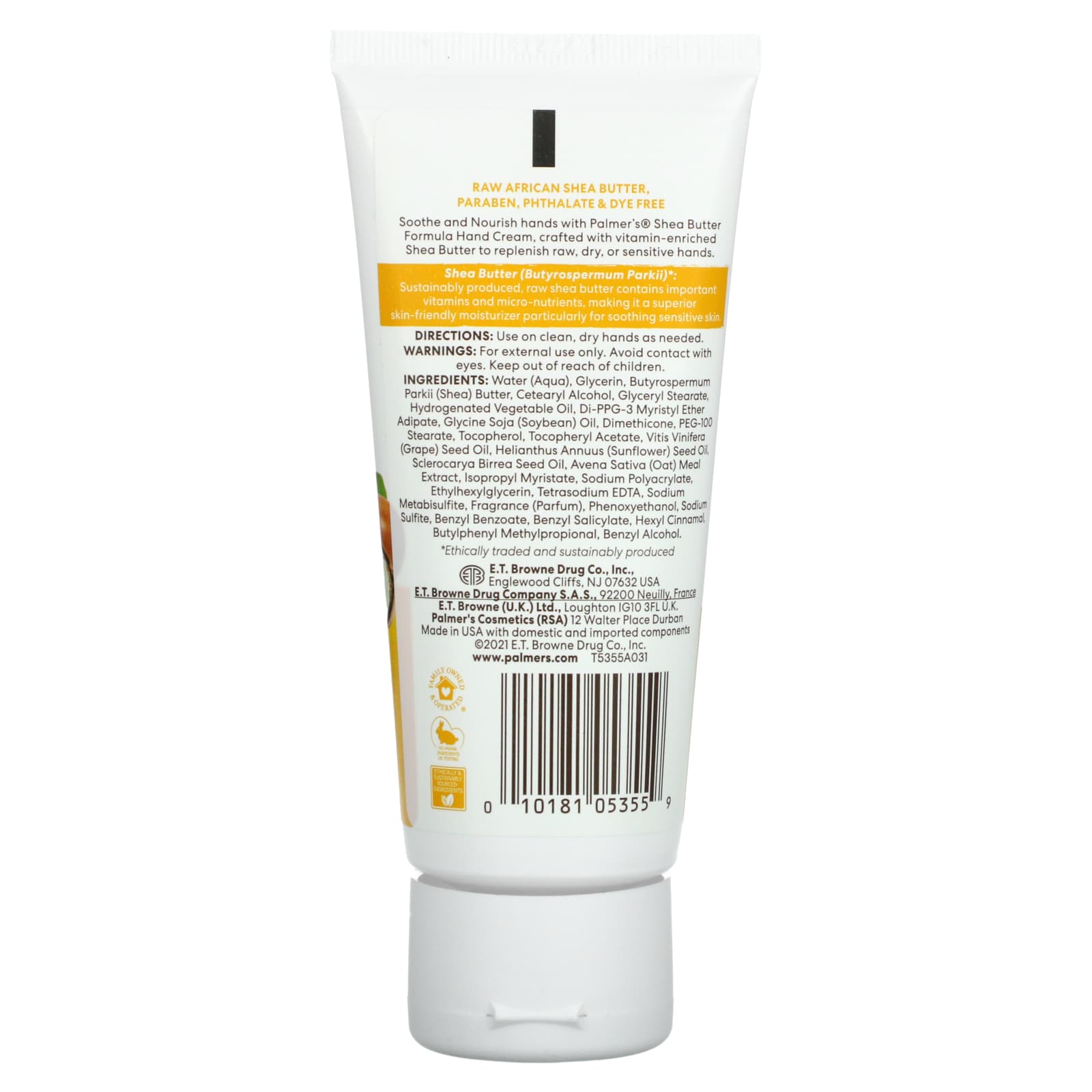 Palmer's, Shea Butter Formula® with Vitamin E, Raw Shea Nourish Hand Cream, 3.4 oz (96 g) - Image 2