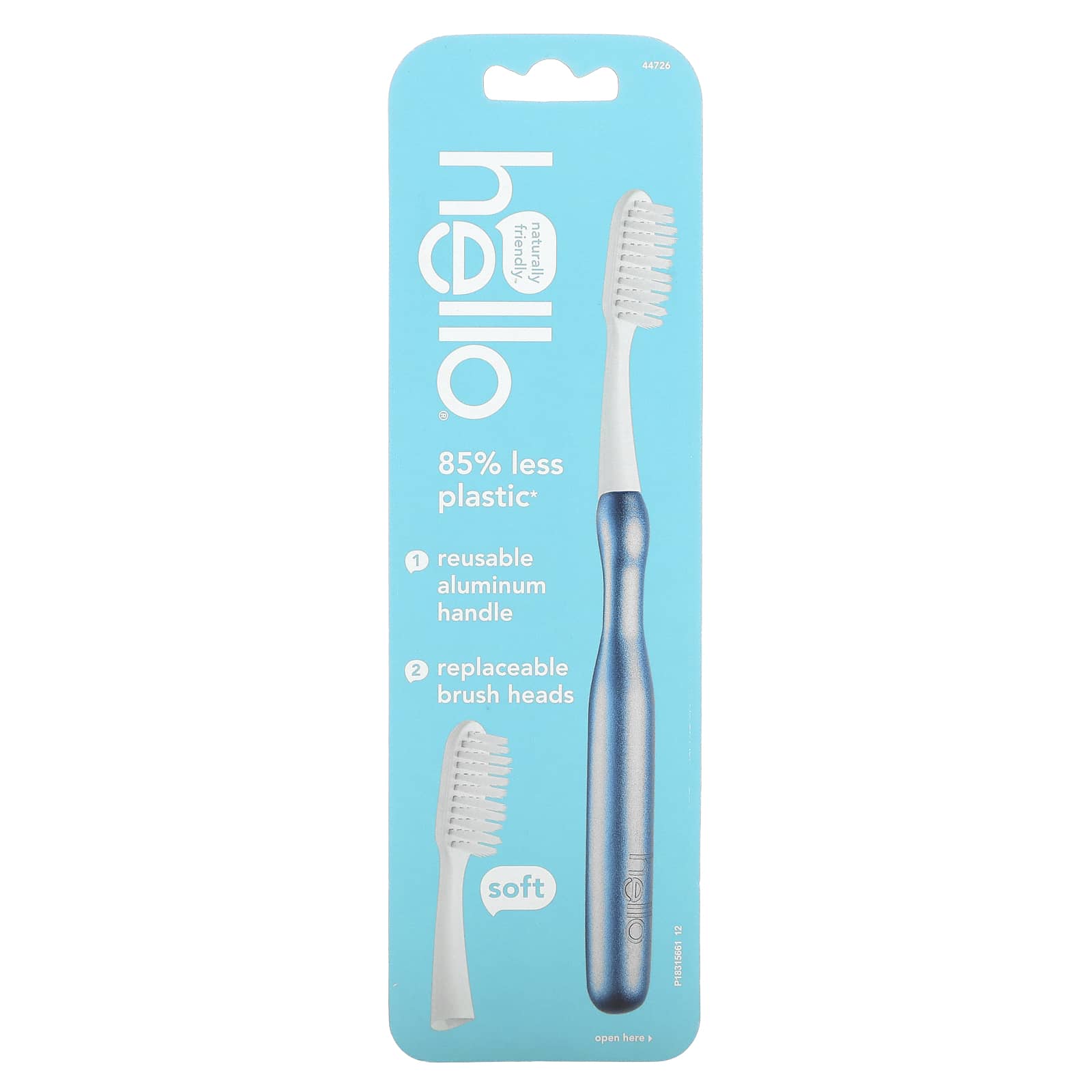 Eco-Friendly Aluminum Toothbrush with Replaceable Heads - Image 1