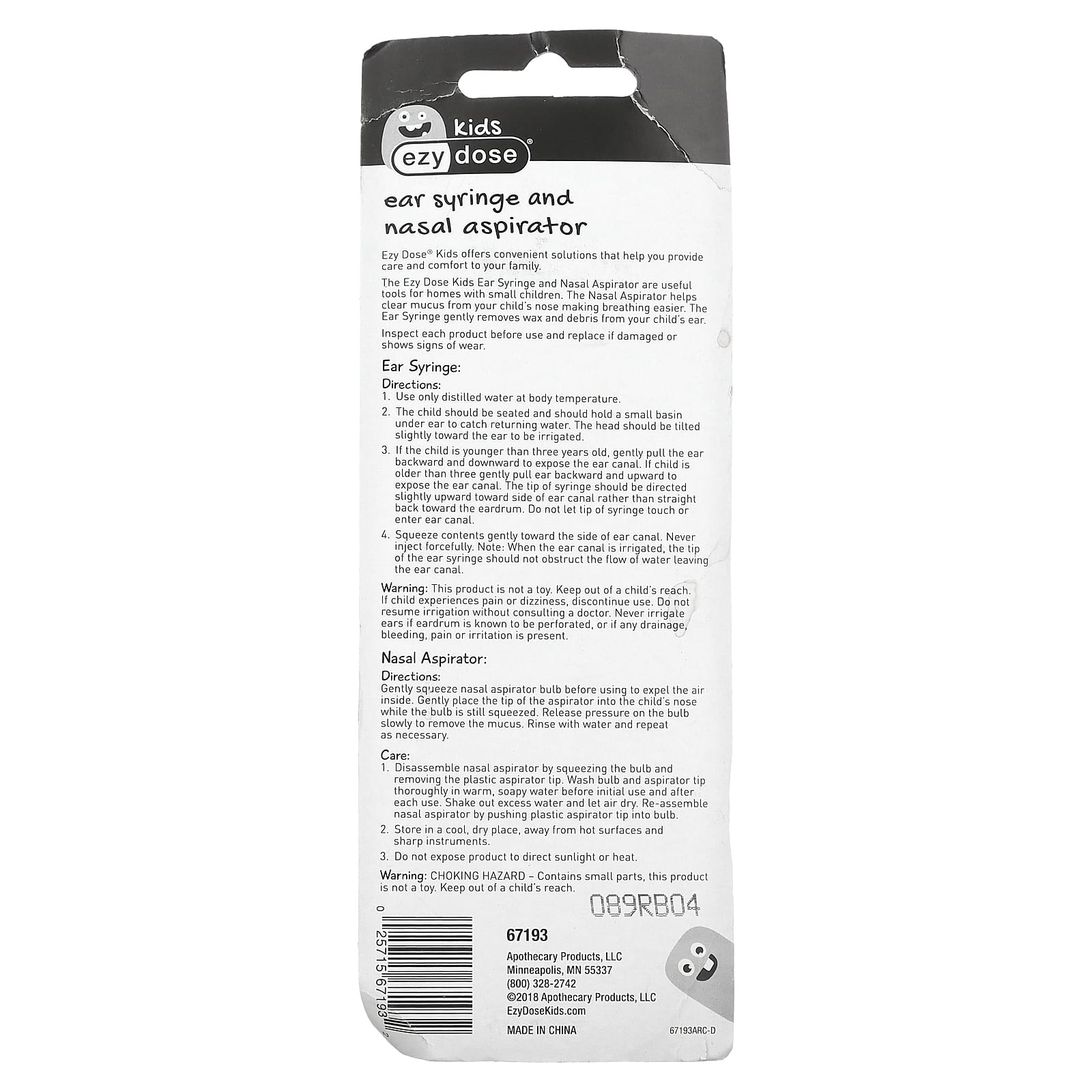 Ezy Dose Kids Ear Syringe & Nasal Aspirator Set, 2 Count - Image 2