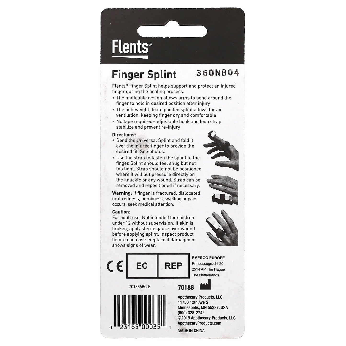 Flents Finger Splint Universal Support and Protection - Image 2